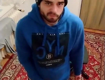 Cumshot in My Room in the Palm of My Hand in a Winter Hat