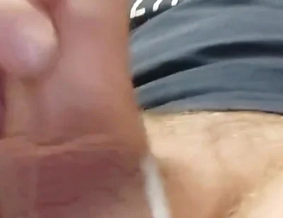 My Thick Cock Releasing a Creamy Low-hanging Cum Load