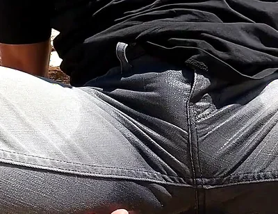 Pissing My Jeans and Jerking off Out in the Desert