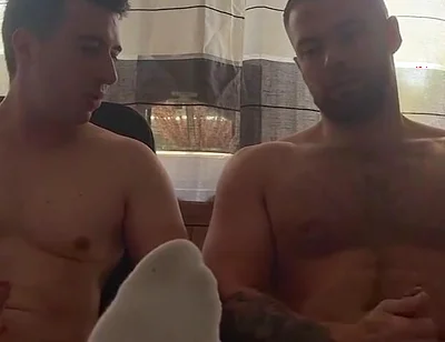 Mutual Masturbation and Sock Sniffing with Straight Bro