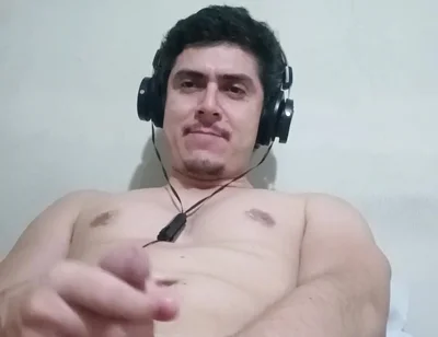 Handsome Stud Jerking Big White Cock