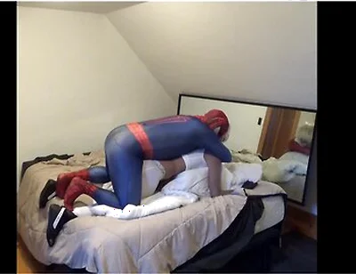 Spiderman Fucks Blonde Sex Doll Wearing Leggings And Crop Top