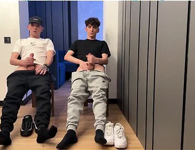 Two Lads Jerking Off Uncut Dick And Cum