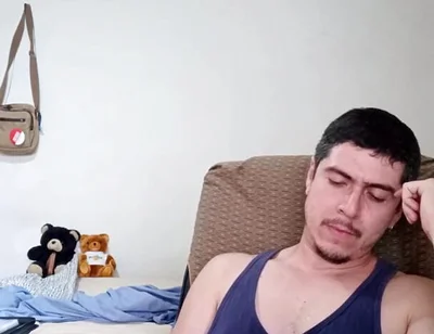 Handsome Guy Playing with Cock and Cum