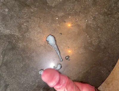 John North Bursts His Huge Load Over His Coffee Table