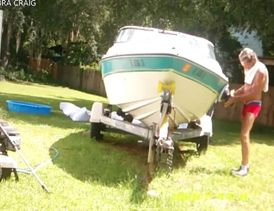 9-21-26 Cobras Buffing Out the Red Neck Boat Pool and Discussing a Clear Coat Foreasy Maintenance.