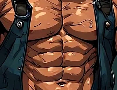Erotic Ai Art Burly Men in Leather Harnesses