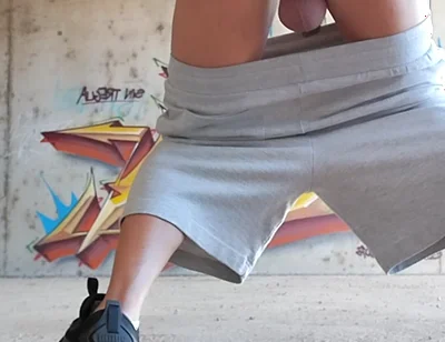In a Thong Fingering Me Outdoors