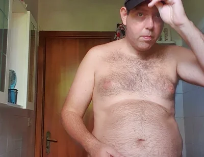 Nude in Bathroom with Hat