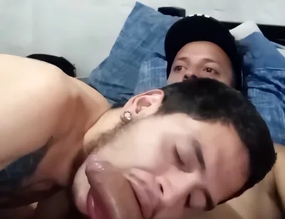 Deepthroating Huge Latino Cock