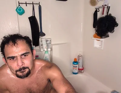 Bodybuilder Strokes Thick Cock After Workout in the Shower
