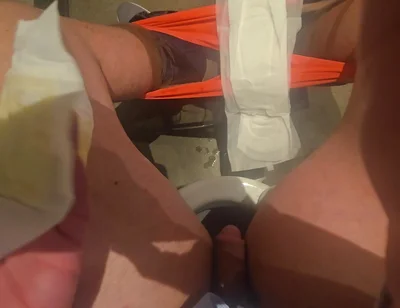 Piss on Huge Pad with Change in Public Restrooms