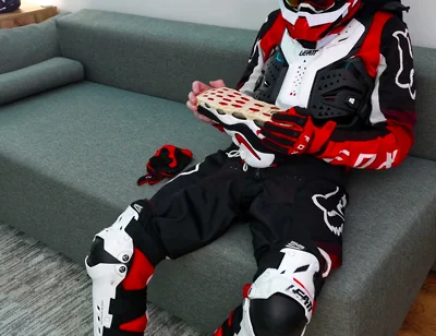 Enjoyed Fucking Nike Sneakers While Wearing a Motocross Suit