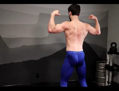 Post Workout Strip and Flex and Show off Then Get off!!