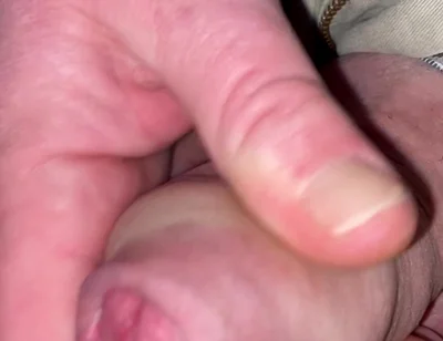Close up Edging Tight Foreskin with Big Cockhead