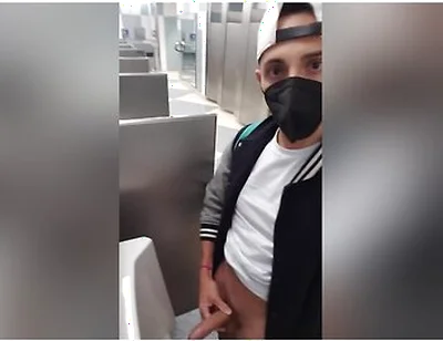 Jacking Off And Cumming With My Pants Down To My Ankles At The Chicago Airport Bathroom