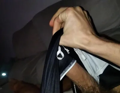 Bored Handsome Guy with Huge Cock Gets a Night Massage and Gets His Sperm Out
