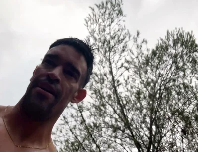 Walking Naked Under the Rain on the Woods