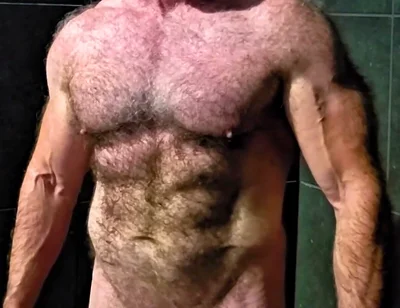 Hairy Dilf Showing Physique