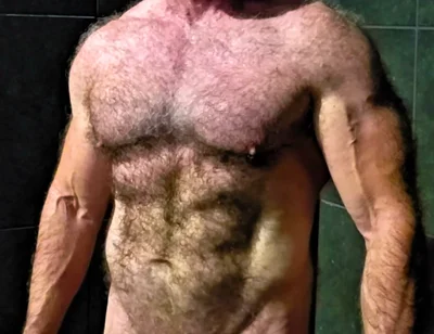 Hairy Dilf Showing Physique