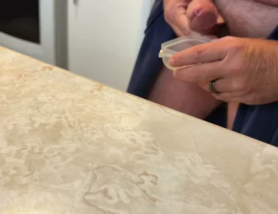 Bare Cock Jerk and Cum Collecting