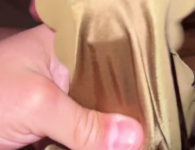 Cum in Silky Satin Green Panties