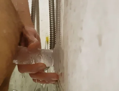 Sucking on My New Big Dildo and Trying to Fuck It!