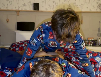 Twink Couple Fuck in Bed, Then Solo Cumshots