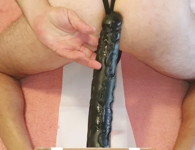 My Insatiable and Hungry Ass Swallows Huge Dildo 13,7