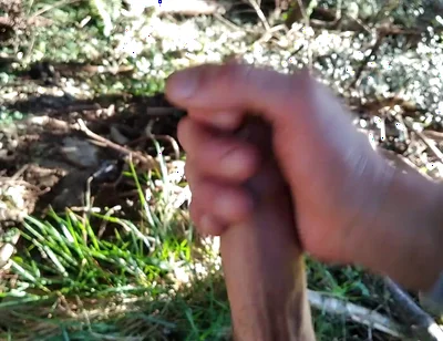 Old Man with a Huge Cock Went Out on a Hike and Squirted