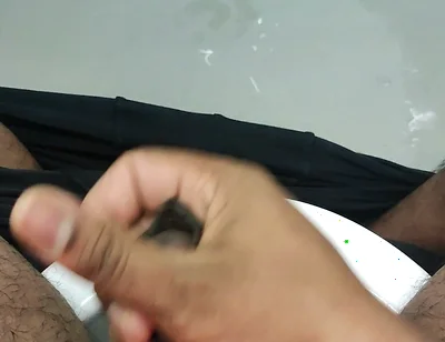 Handjob in the Bathroom