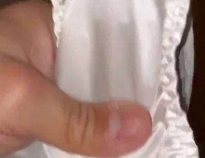 White Silky Panties Getting Drenched