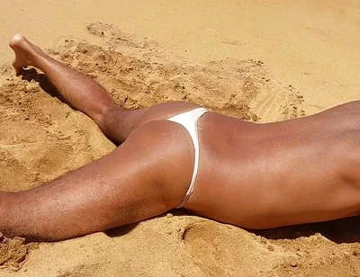 Ladysilva on the Beach in Panties Tanning Her Hot Ass