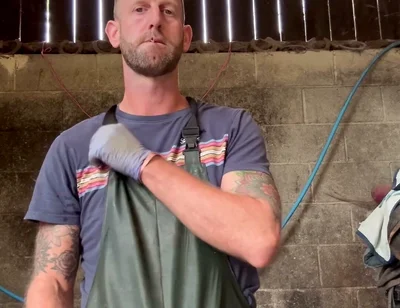 Farmer Wanks in Dirty Work Gear