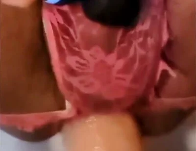 #21 - Day 6: Ppprs Pig Fucking Big White Cock Dildo and Having a Sissy Squirt at the End.