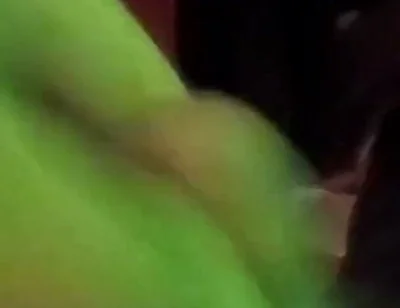 Cumming with a Green Glowing Light