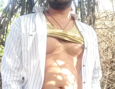 Whitish Cream Peeing in Forest Alone