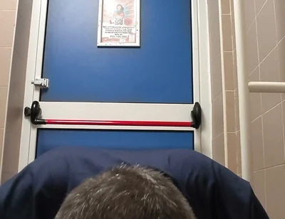 Licking Public Toilet