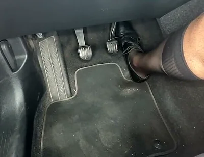 Playing in Socks in the Car