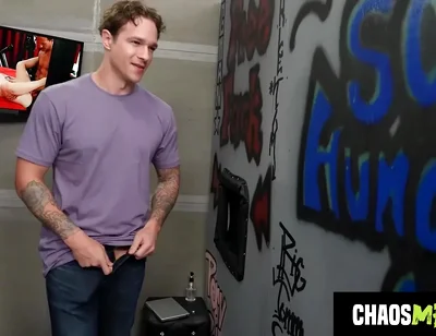 Tatted Stranger Plus Cheating Husband = Filthy Anonymous Gloryhole Fuck With Jayden Marcos
