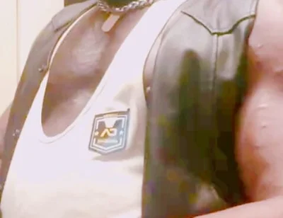 Muscle Stud Leather Denim Boots Smoking Solo Titpig