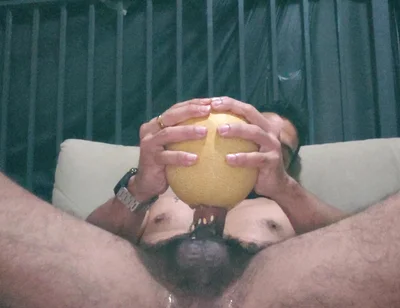 Food Fetish Fuck the Melon so Crazy I Can Hear Your Fucking Throat My Cock