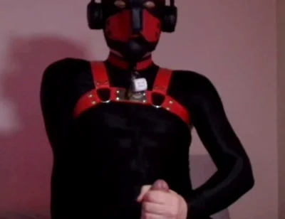 Needy Puppy Jerks His Cock on His Knees
