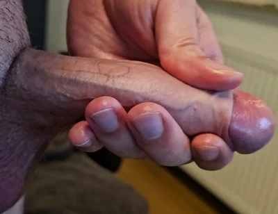 Uncut Curved Cock
