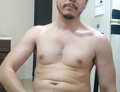 Handsome Man Flexing and Showing off Flaccid Long Cock