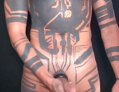 Painting on My Own Tattoos Naked