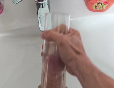 Full View Stroking My Hard Cock in a Clear Fleshlight Stroker!