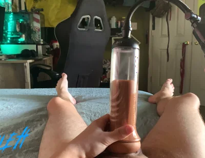 Playing with My New Penis Pump