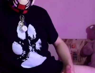 Playful Pup Tease with Fingers and Flex