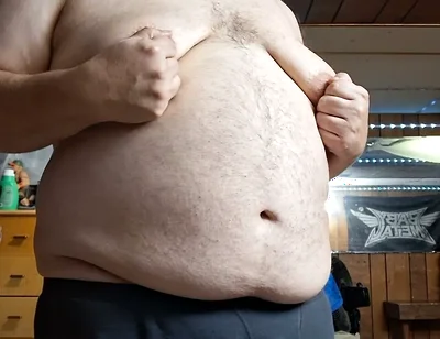 Chubby Guy Strips and Dances